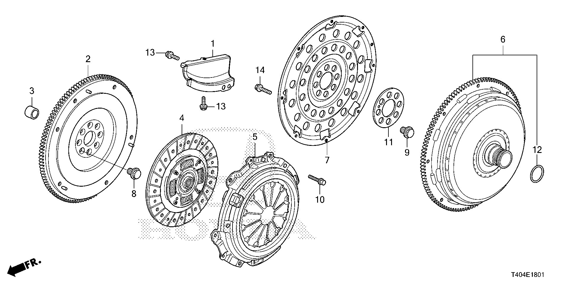 Diagram CLUTCH@TORQUE CONVERTER (2.0L) (-'24) for your Honda Civic Liftback  