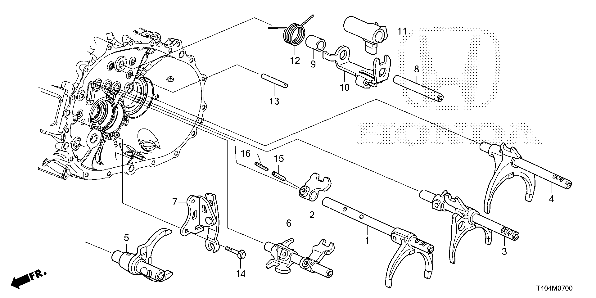 Diagram SHIFT FORK@SHIFT HOLDER for your 2000 Honda Accord Coupe   