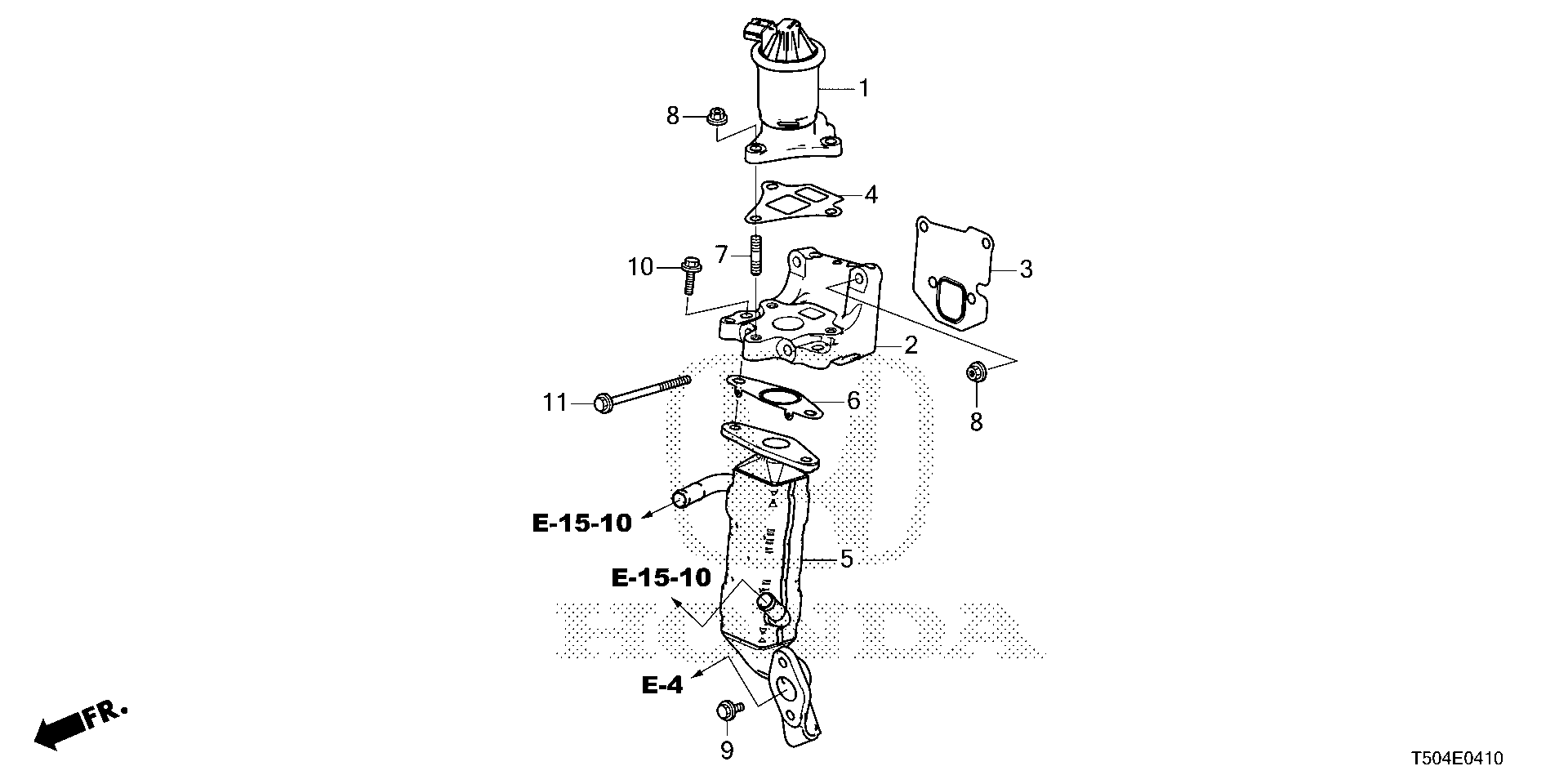 Diagram EGR VALVE for your 2000 Honda Civic Hatchback   