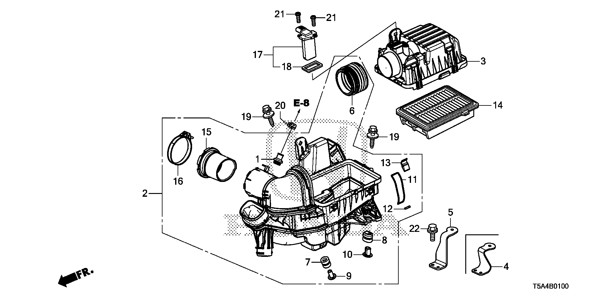 Diagram AIR CLEANER for your 1994 Honda Accord Coupe   