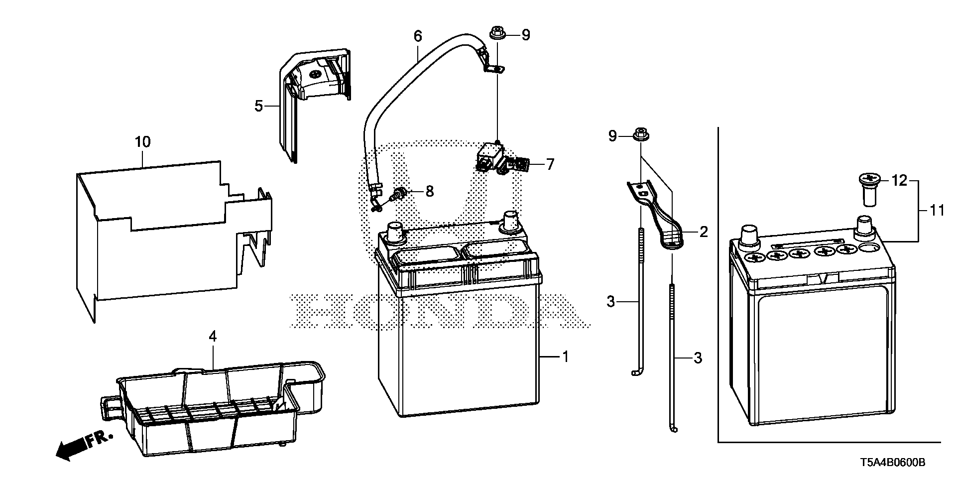 Diagram BATTERY for your Honda Fit  