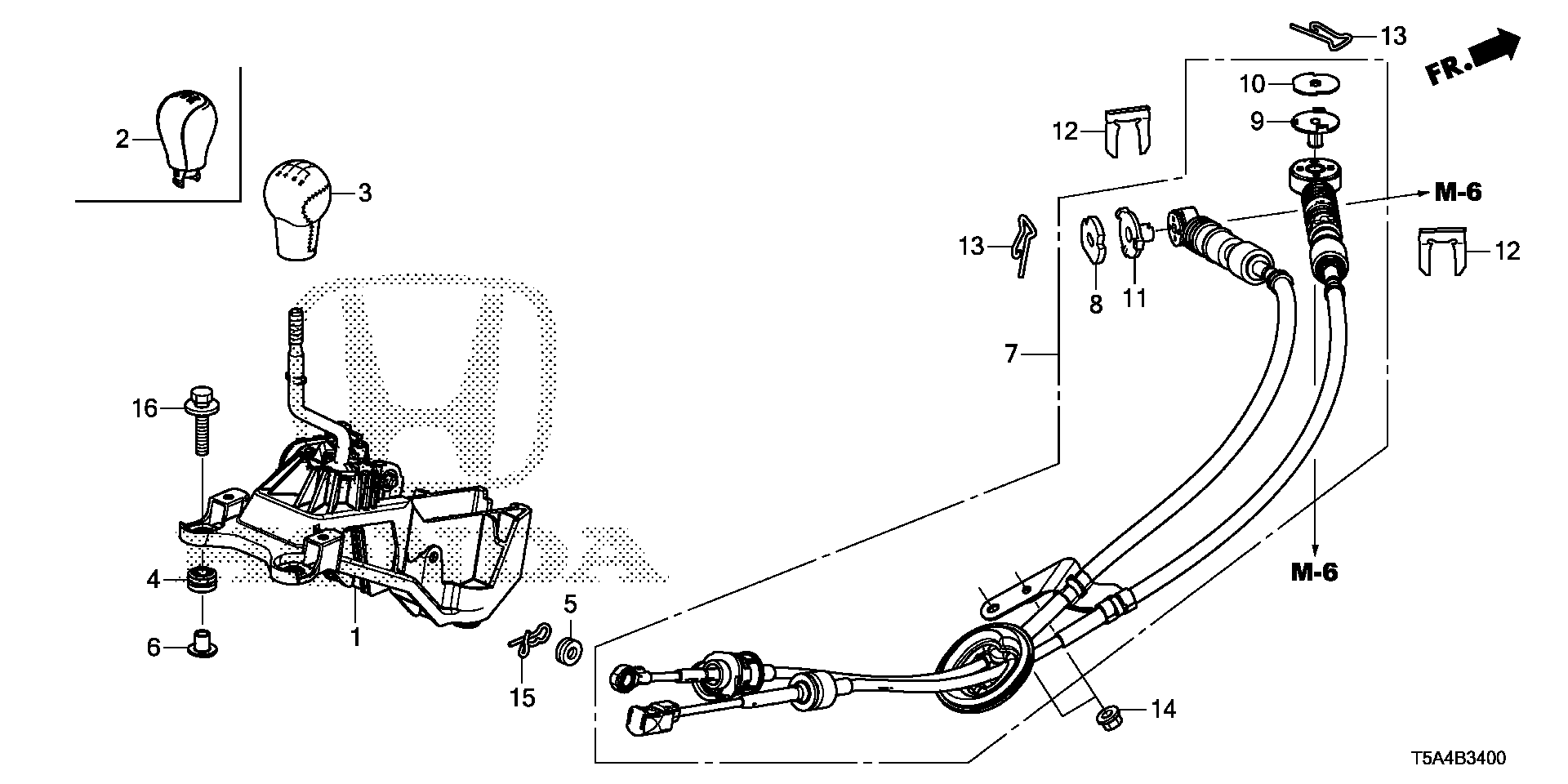 Diagram SHIFT LEVER for your Honda