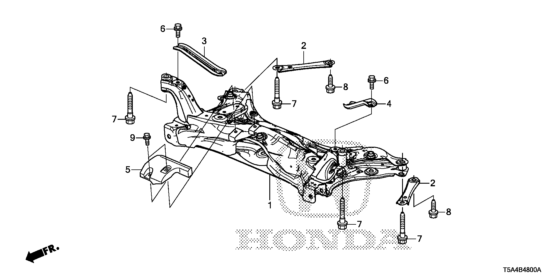 Diagram FRONT SUB FRAME for your Honda Fit  