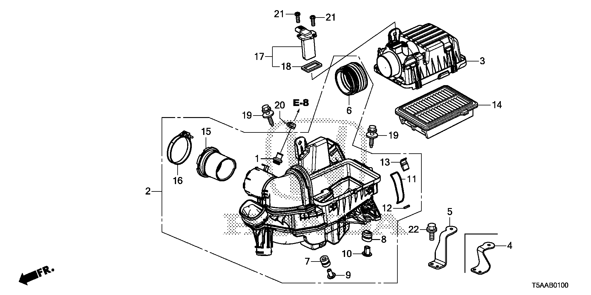 Diagram AIR CLEANER for your 1994 Honda Accord Coupe   