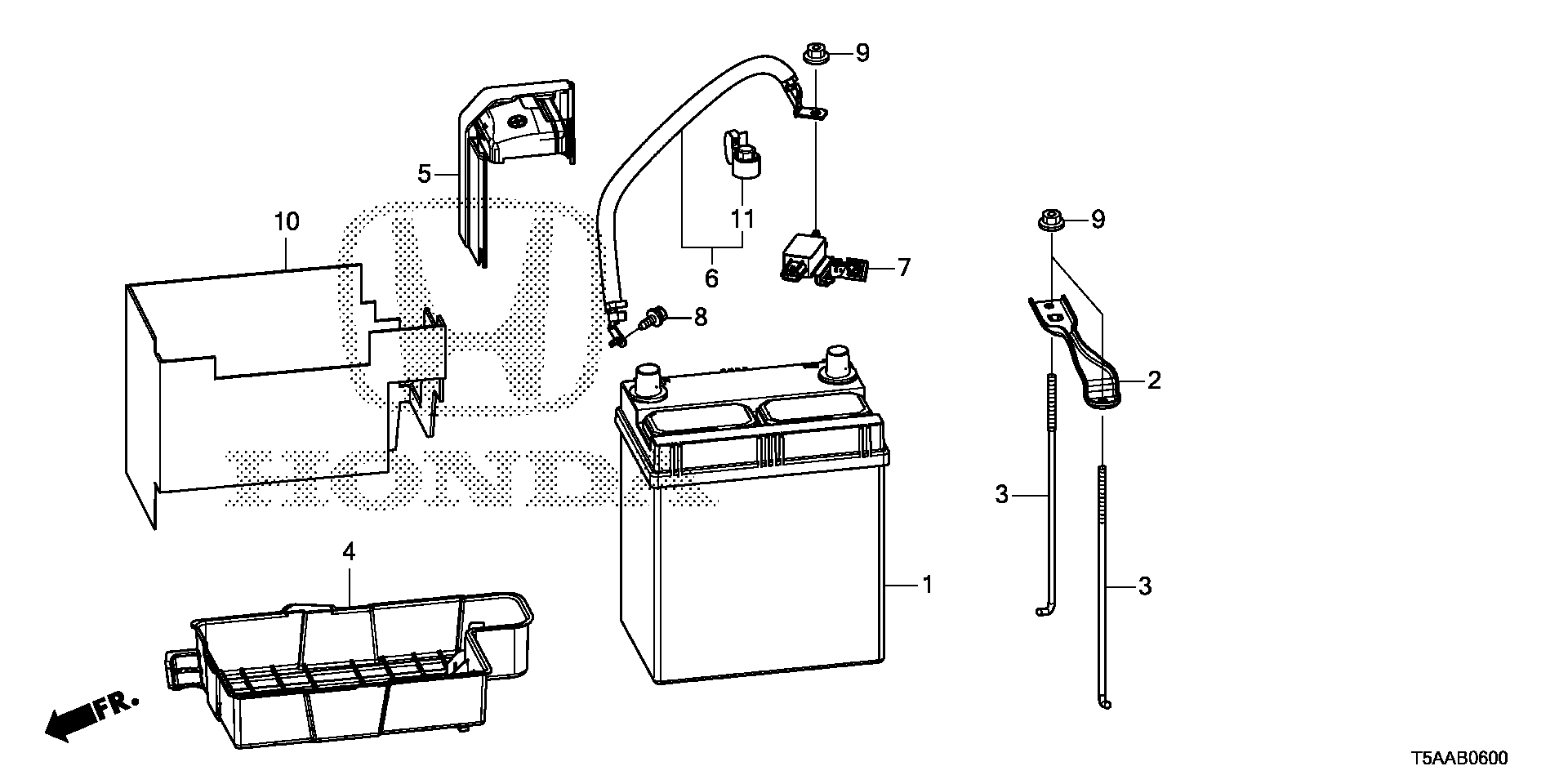 Diagram BATTERY for your Honda Fit  