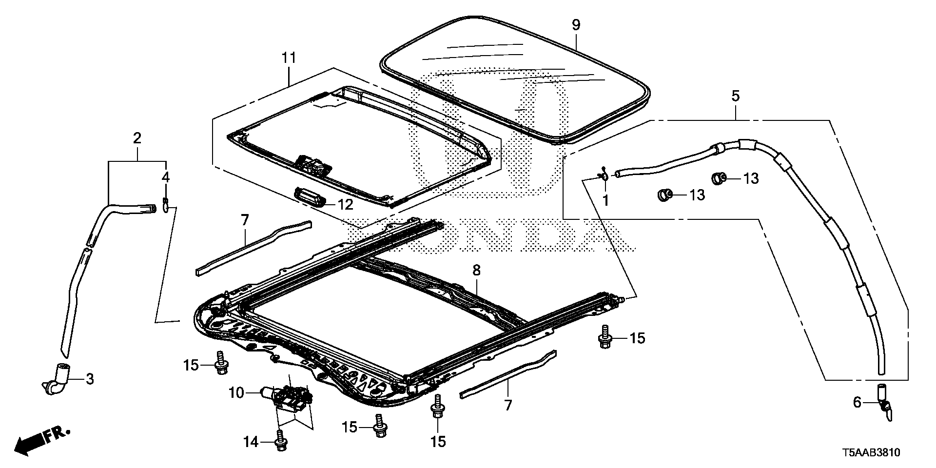 Diagram SLIDING ROOF for your 2008 Honda Accord Coupe   