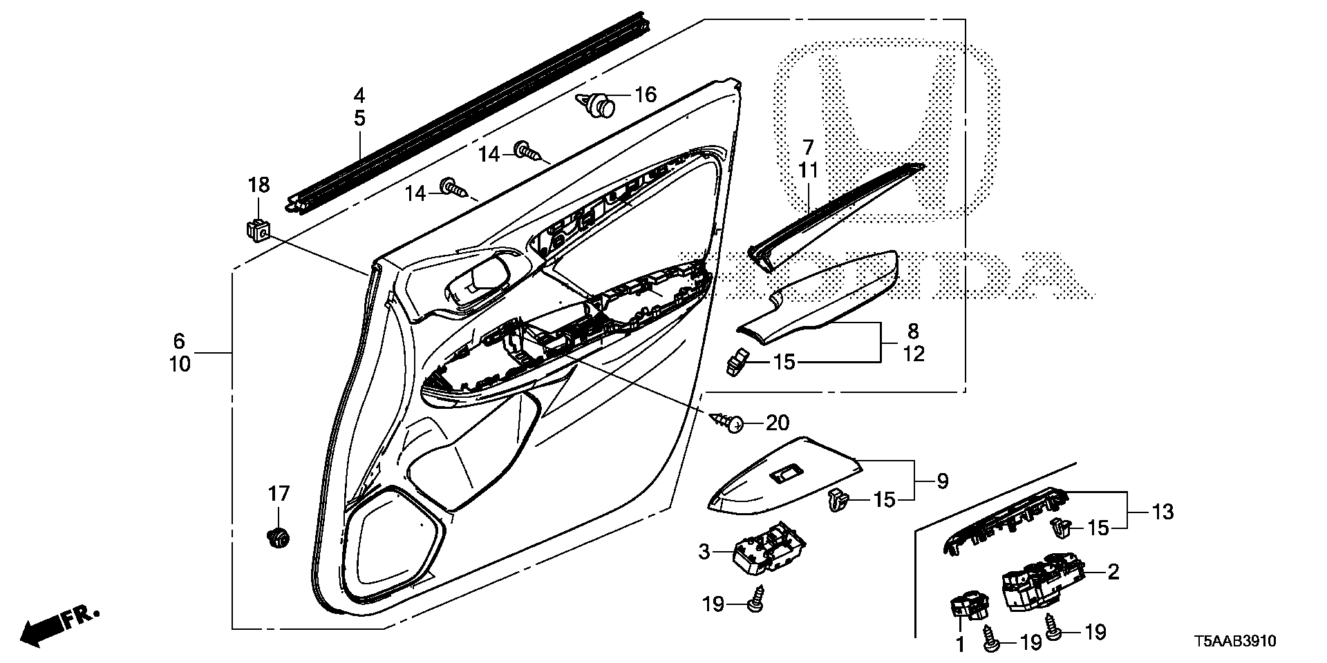 Full size assembly image of FRONT DOOR LINING (1/1)