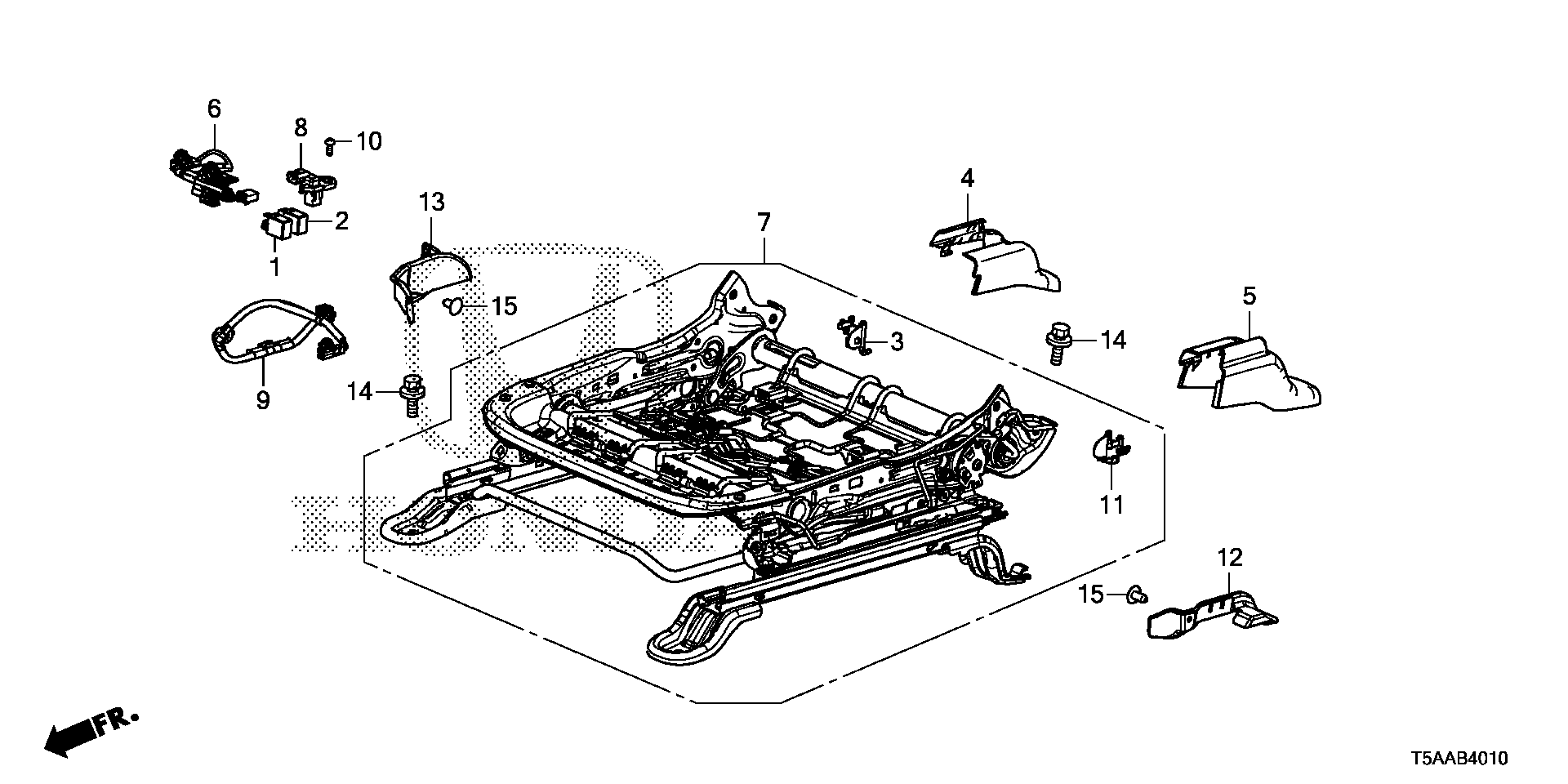 Full size assembly image of FRONT SEAT COMPONENTS (L.) (1/1)
