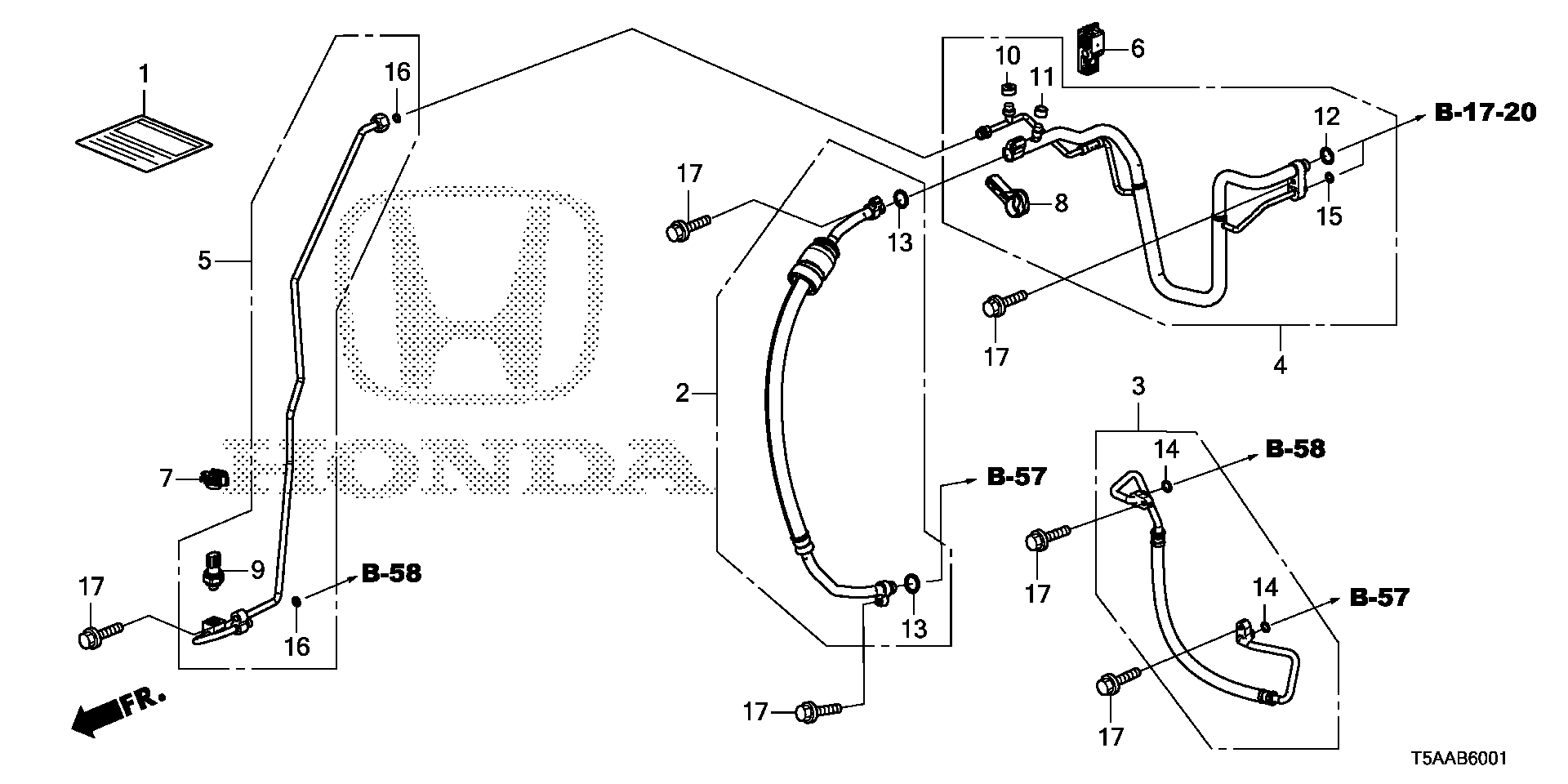 Diagram AIR CONDITIONER (HOSES/PIPES) (2) for your Honda Fit  