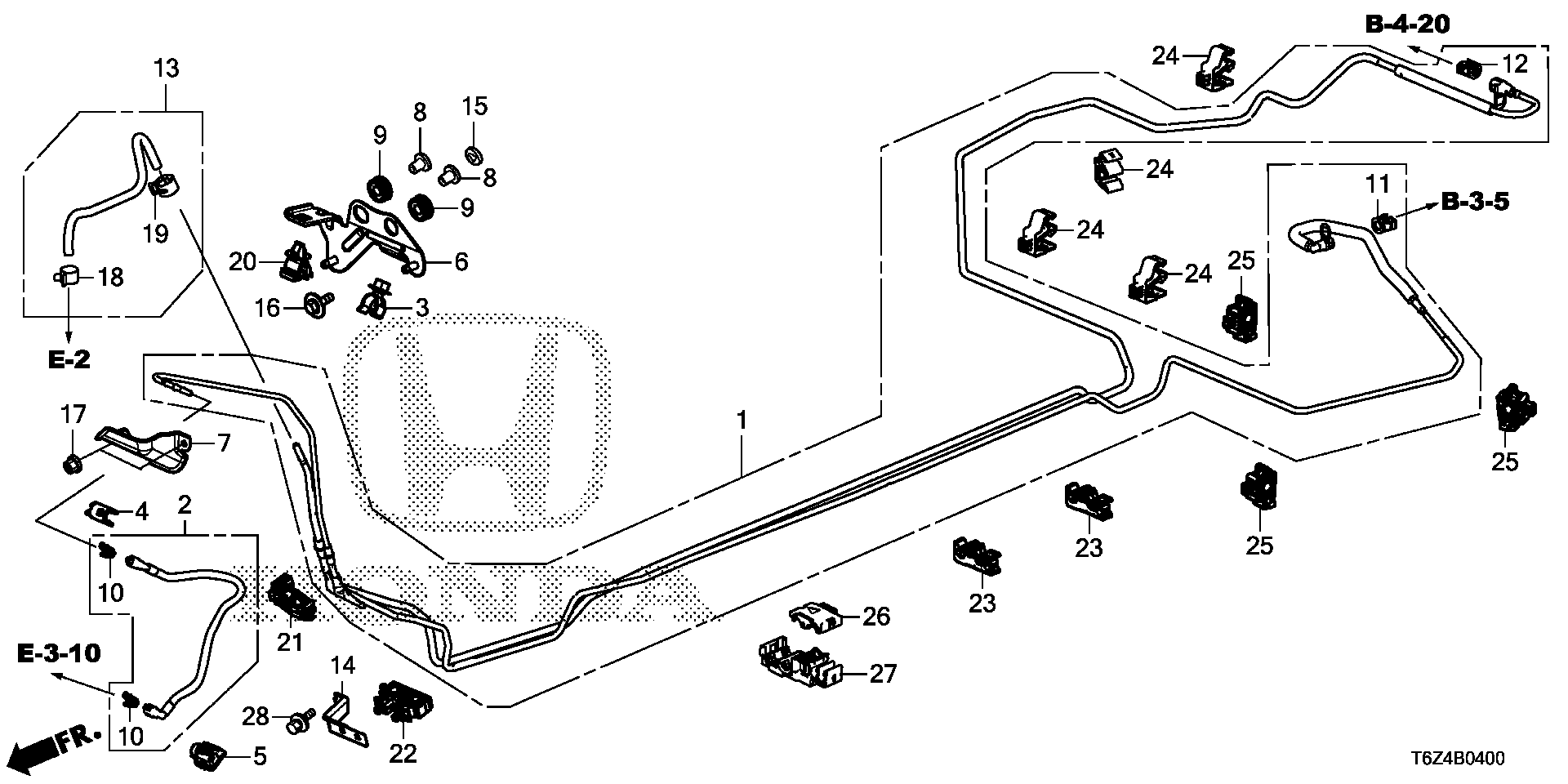 Diagram FUEL PIPE for your 2008 Honda Pilot   