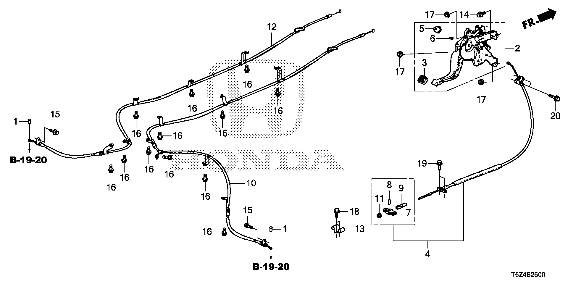 Full size assembly image of PARKING BRAKE (1/1)