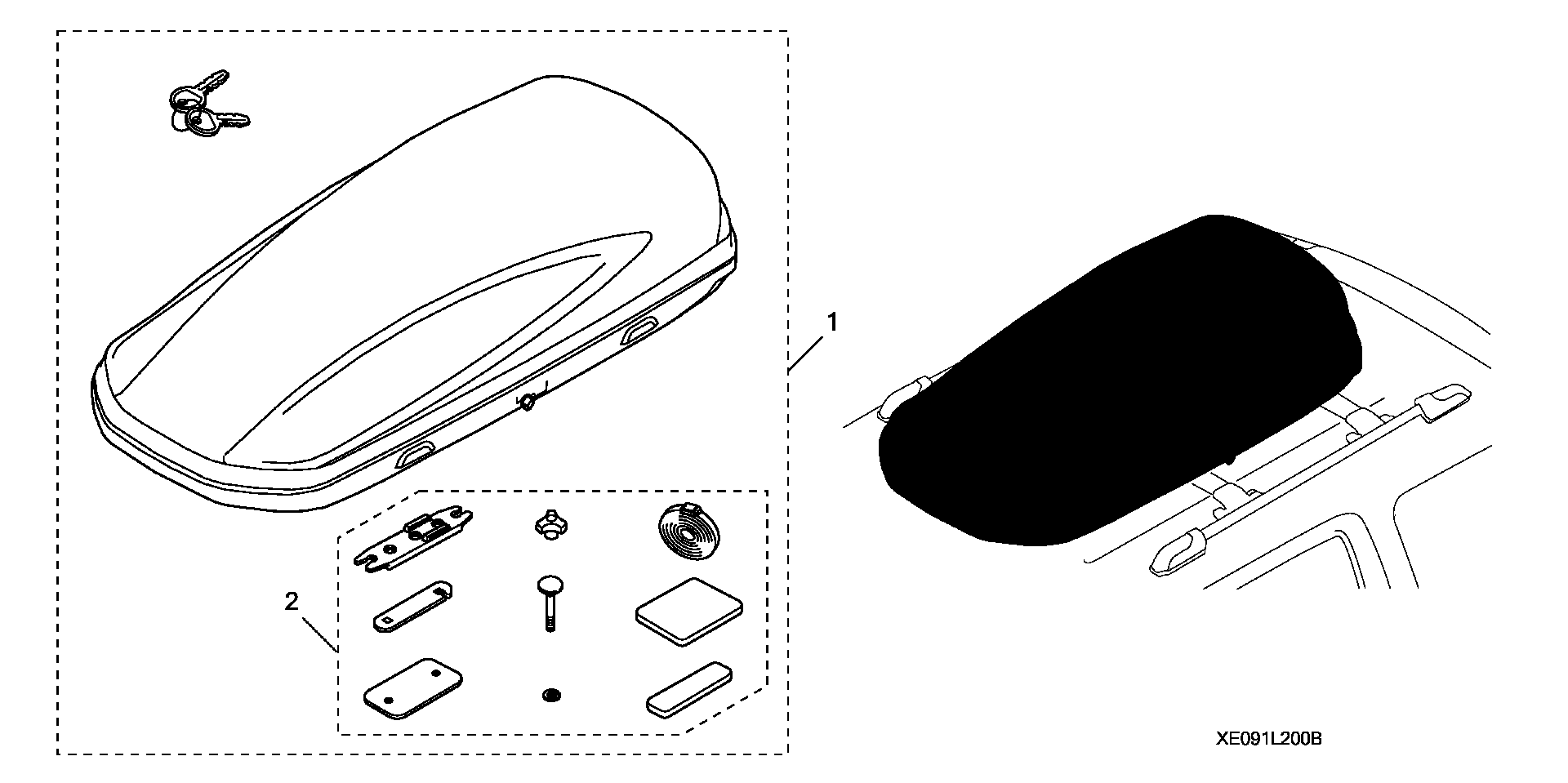 Full size assembly image of ROOF BOX (MEDIUM) (1/1)