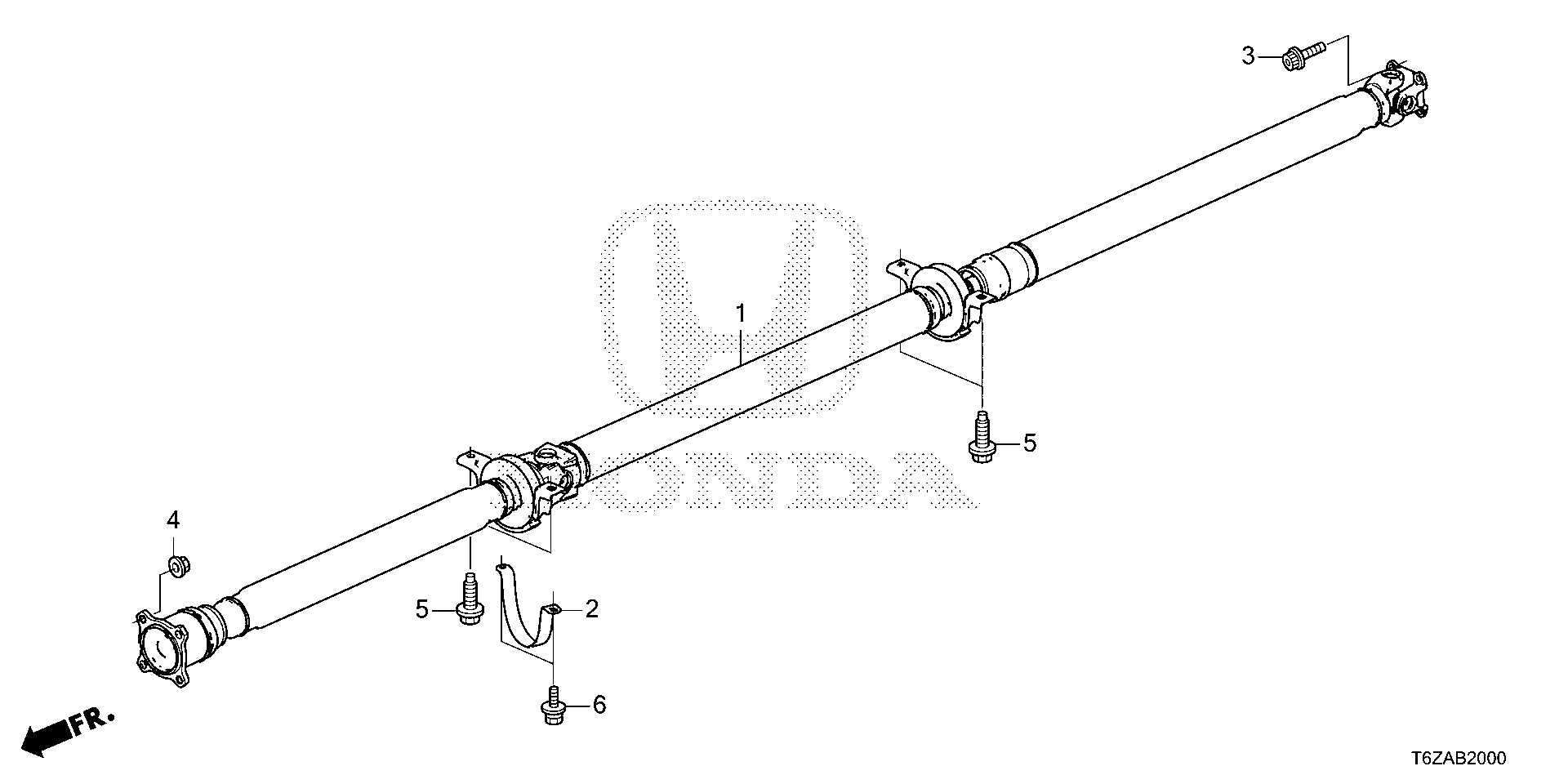 Full size assembly image of PROPELLER SHAFT (1/1)