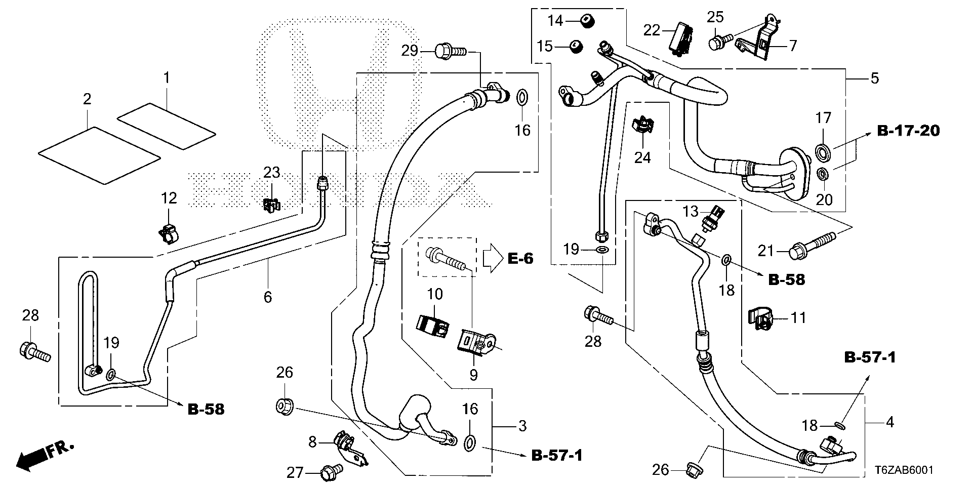 Diagram HOSES@PIPES for your 1991 Honda Accord   