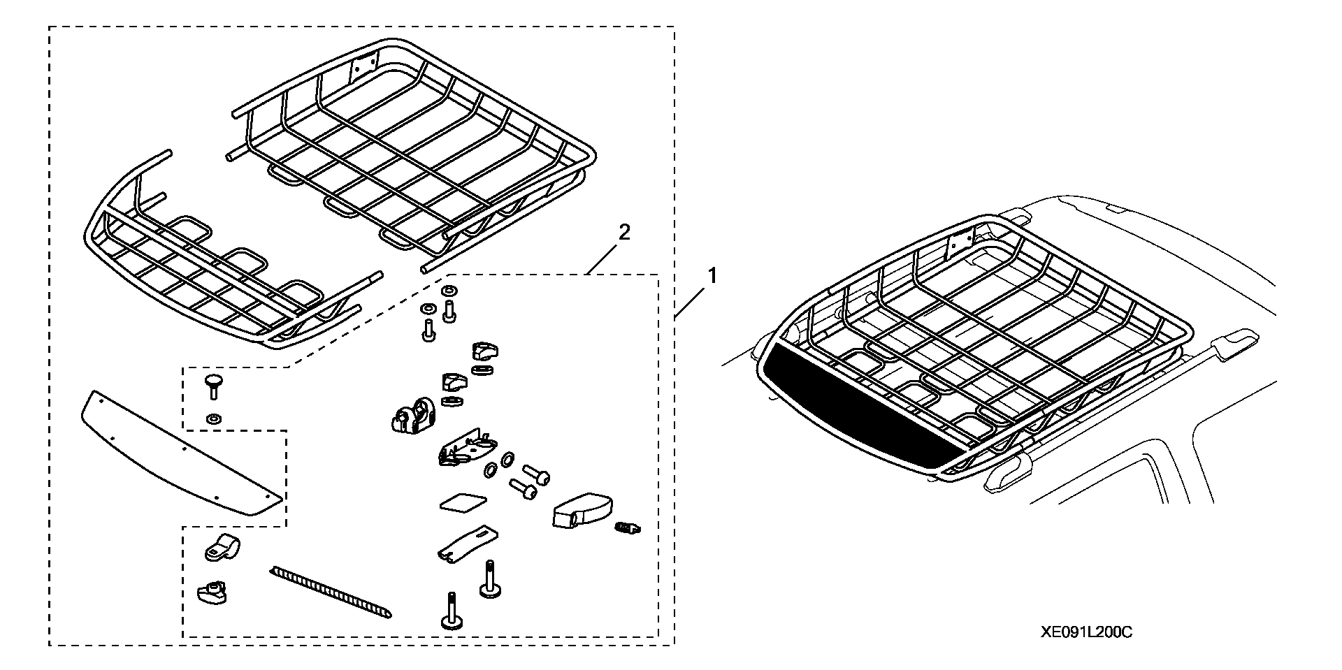 Full size assembly image of ROOF BASKET (1/1)