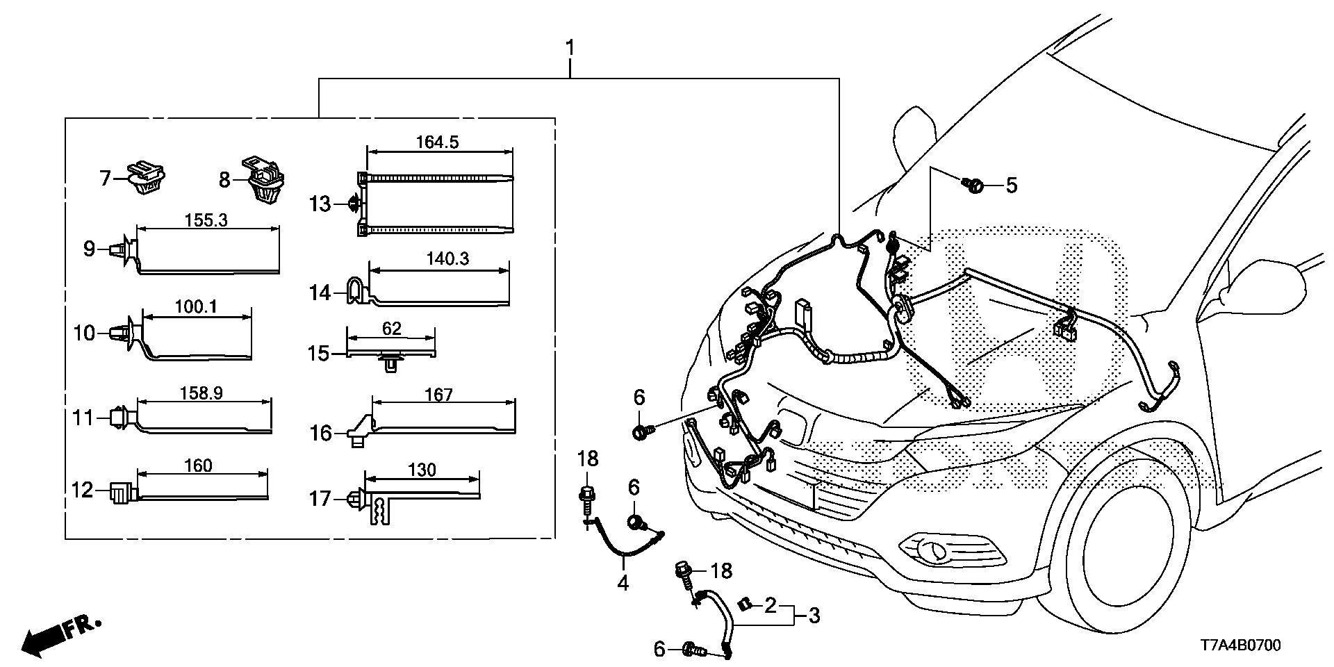 Diagram WIRE HARNESS (1) for your 2021 Honda HR-V   