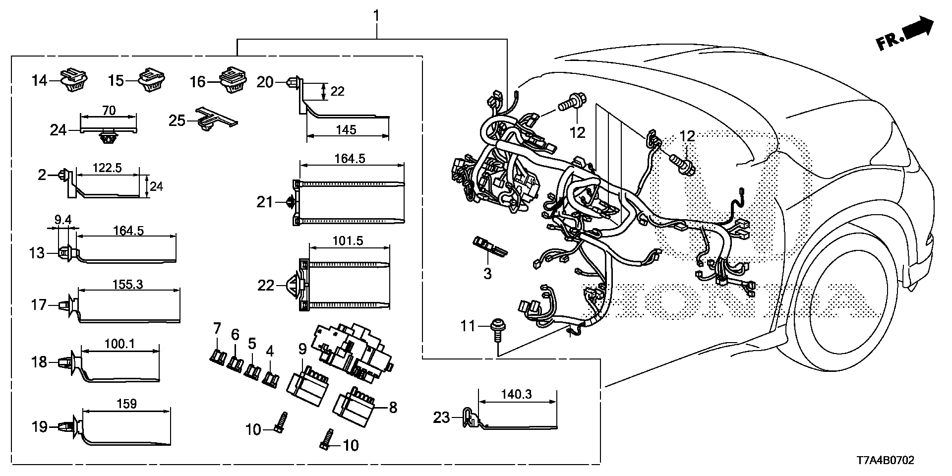 Diagram WIRE HARNESS (3) for your 2021 Honda HR-V   