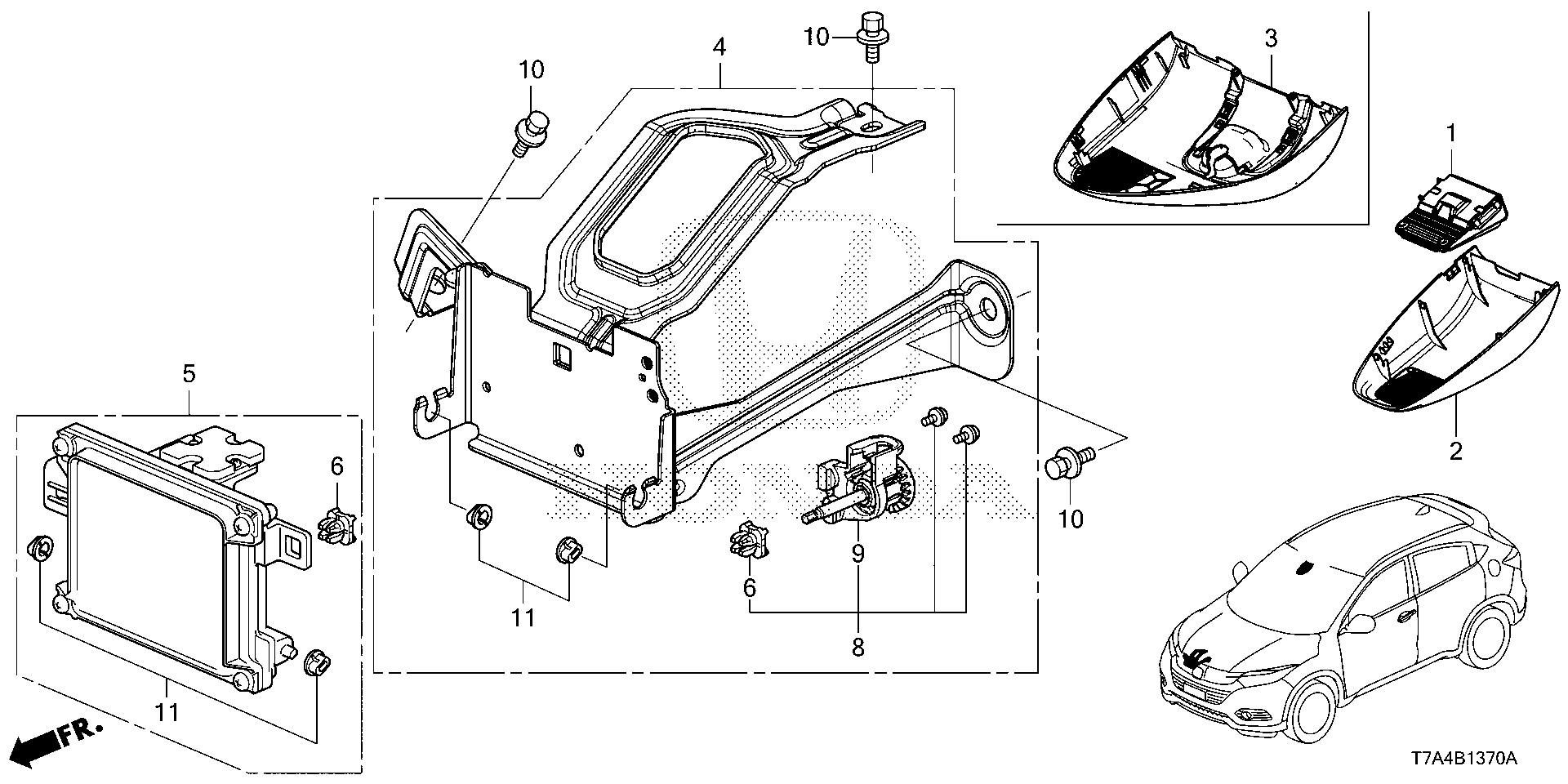 Honda Hr-v Aiming Assy. Radar, Camera, Electrical - 36805-t5a-j01 