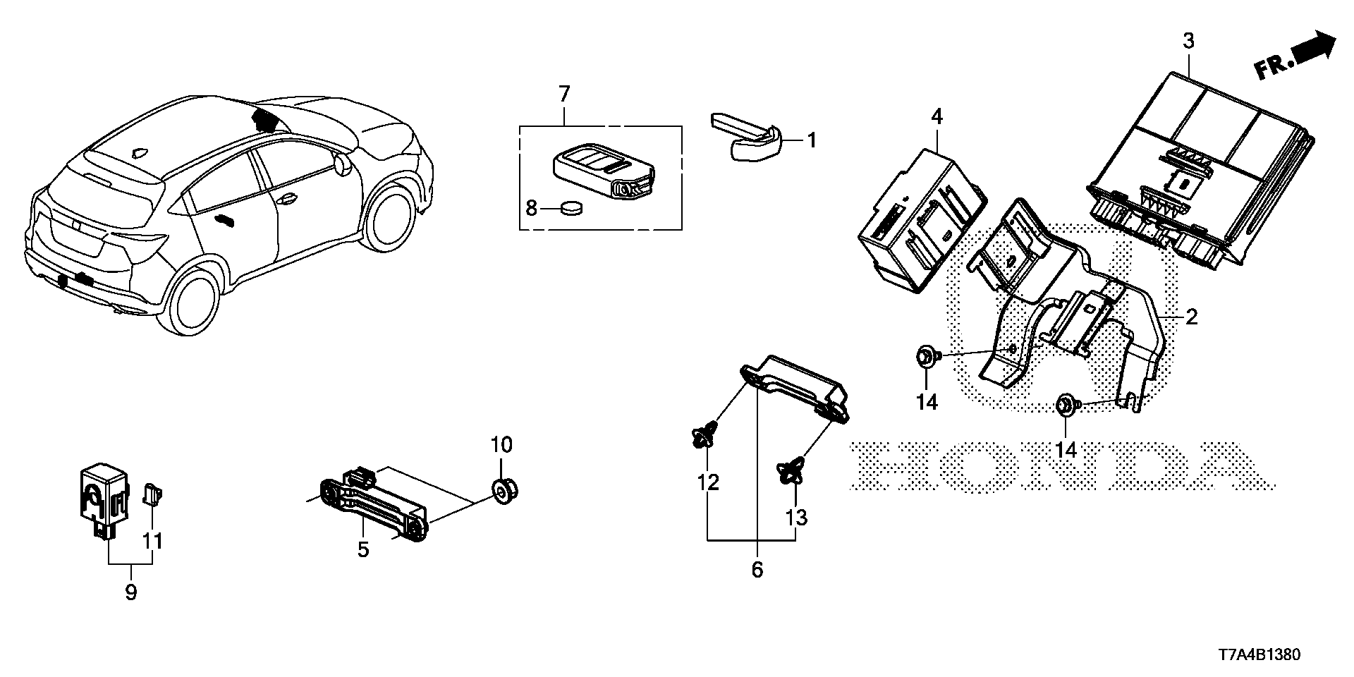 Diagram SMART UNIT for your 2021 Honda HR-V   