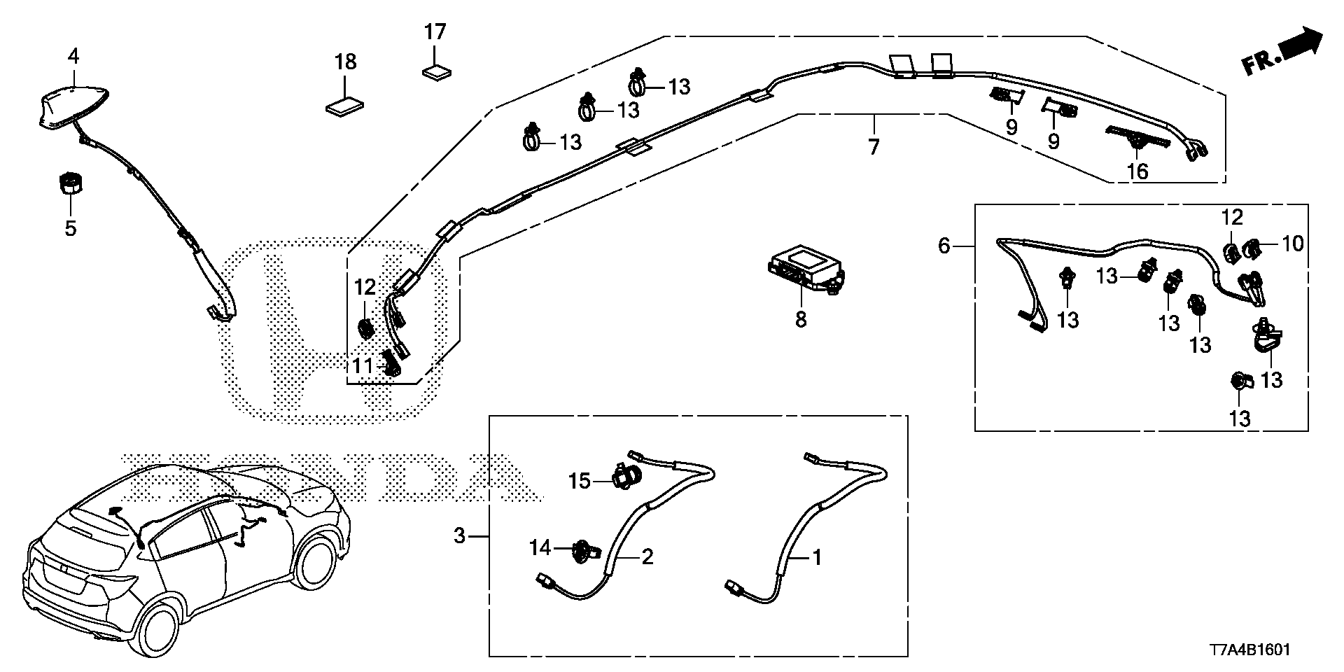 Diagram ANTENNA (2) for your 2021 Honda HR-V   