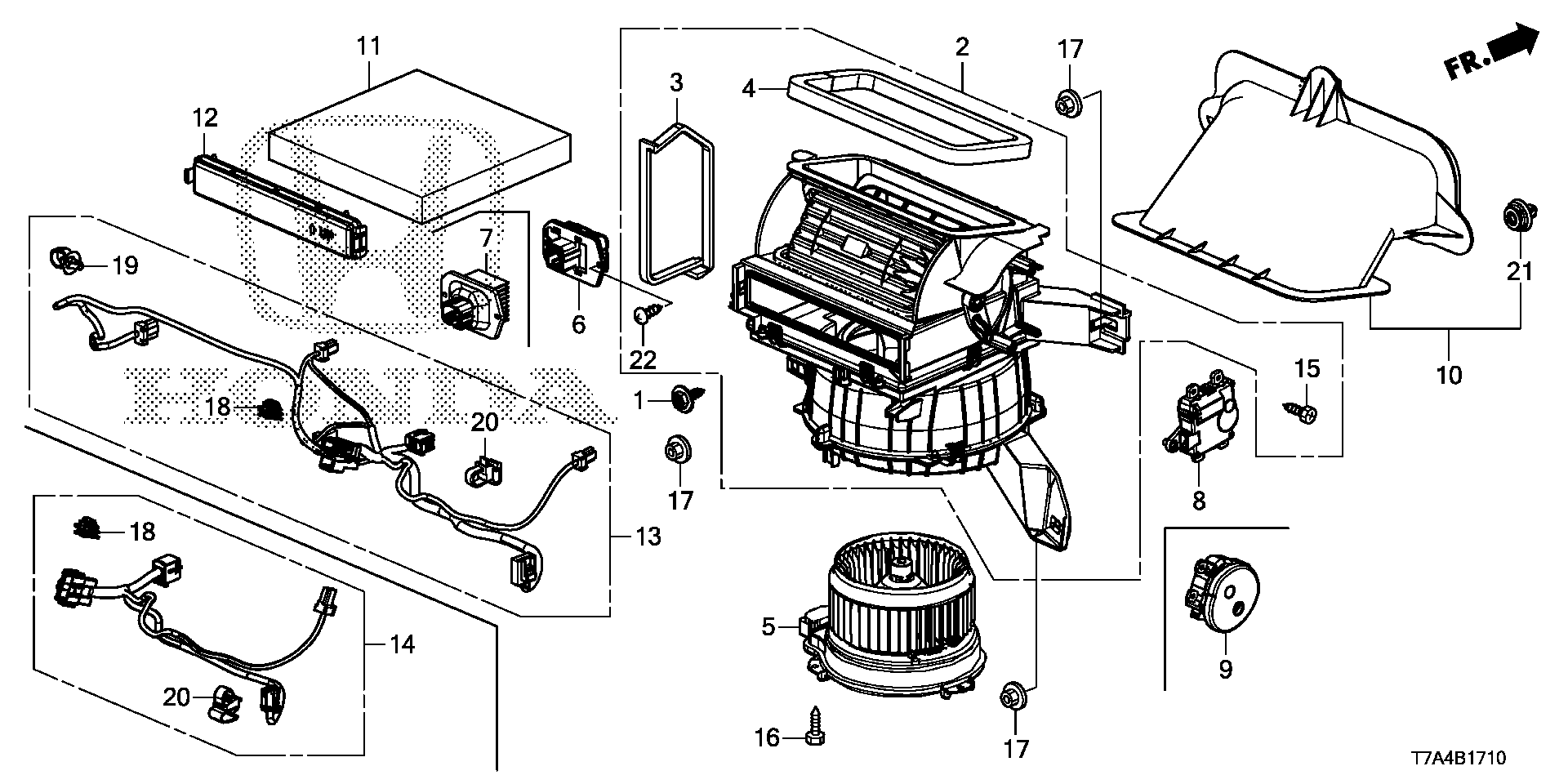 Diagram HEATER BLOWER for your 2021 Honda HR-V   