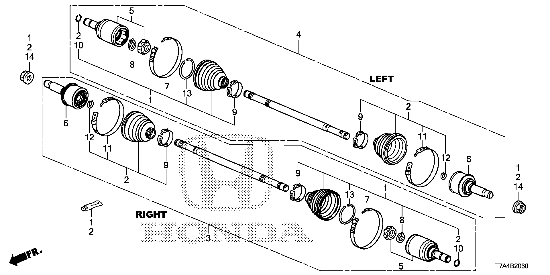 Diagram REAR DRIVESHAFT for your 2008 Honda Pilot   