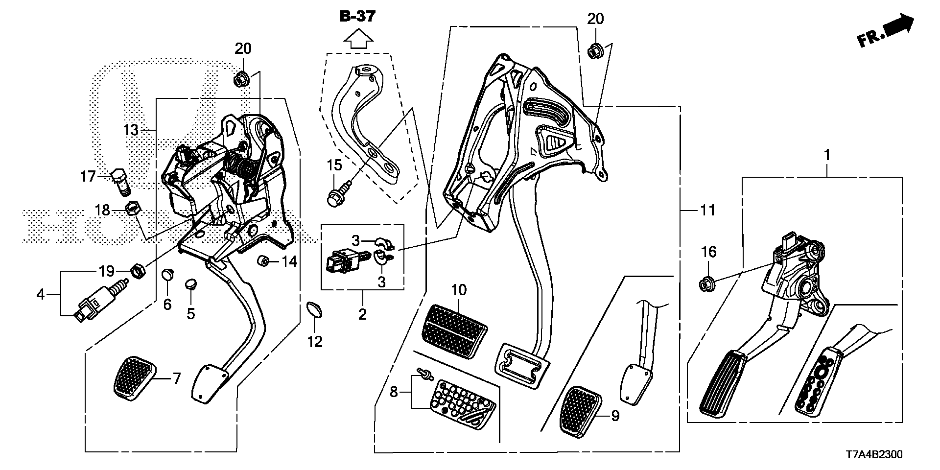 Full size assembly image of PEDAL (1/1)