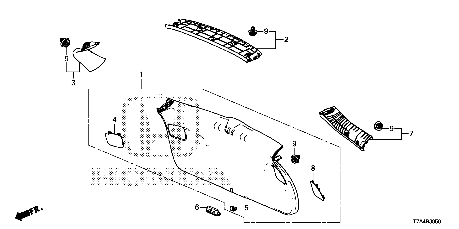 Full size assembly image of TAILGATE LINING (1/1)