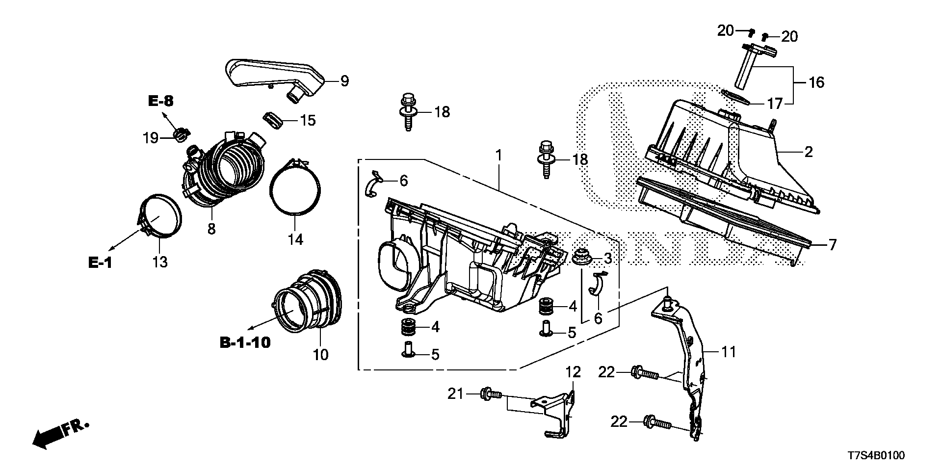 Diagram AIR CLEANER for your 2017 Honda HR-V   