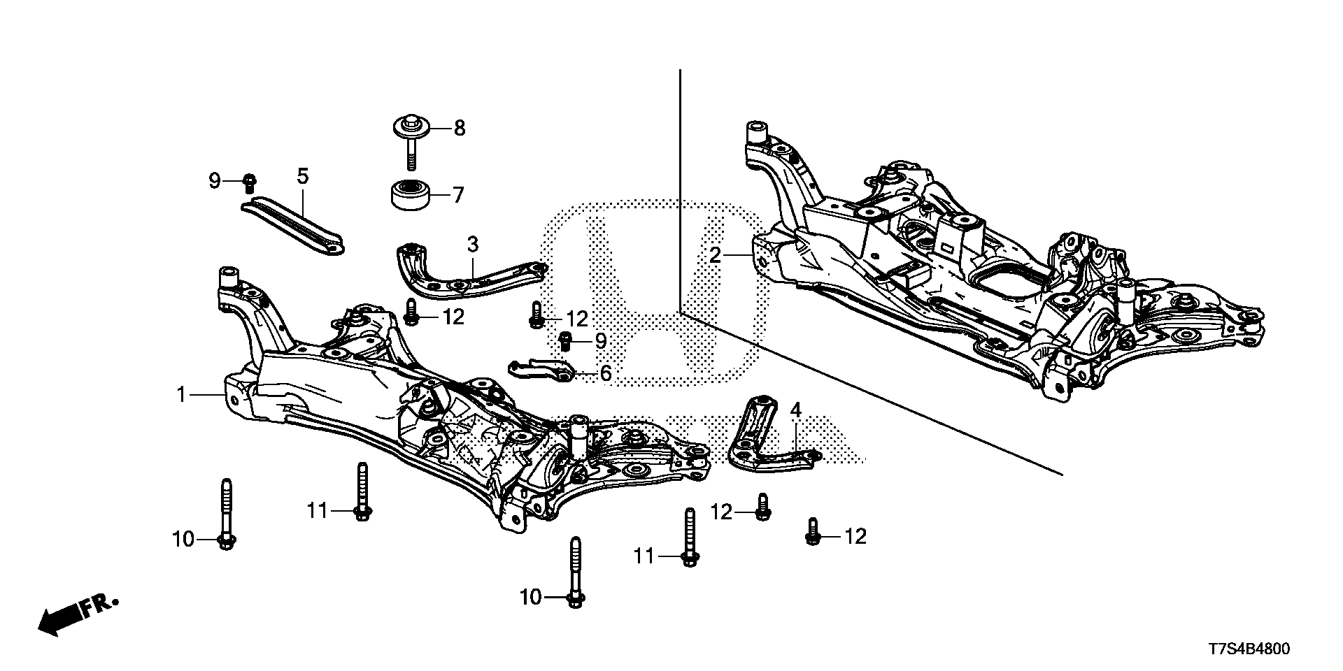 Full size assembly image of FRONT SUB FRAME (1/1)