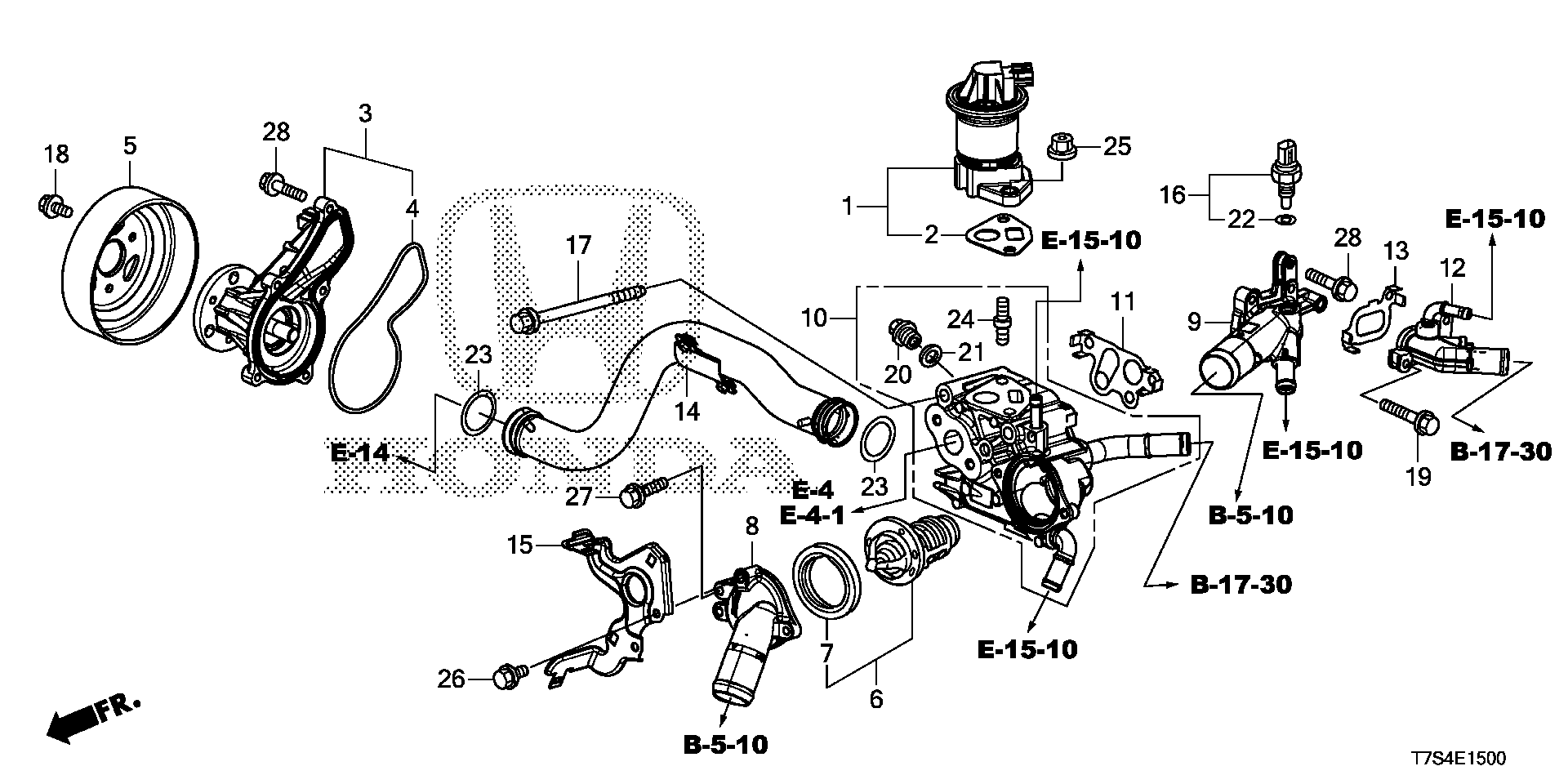 Diagram WATER PUMP for your 2017 Honda HR-V   