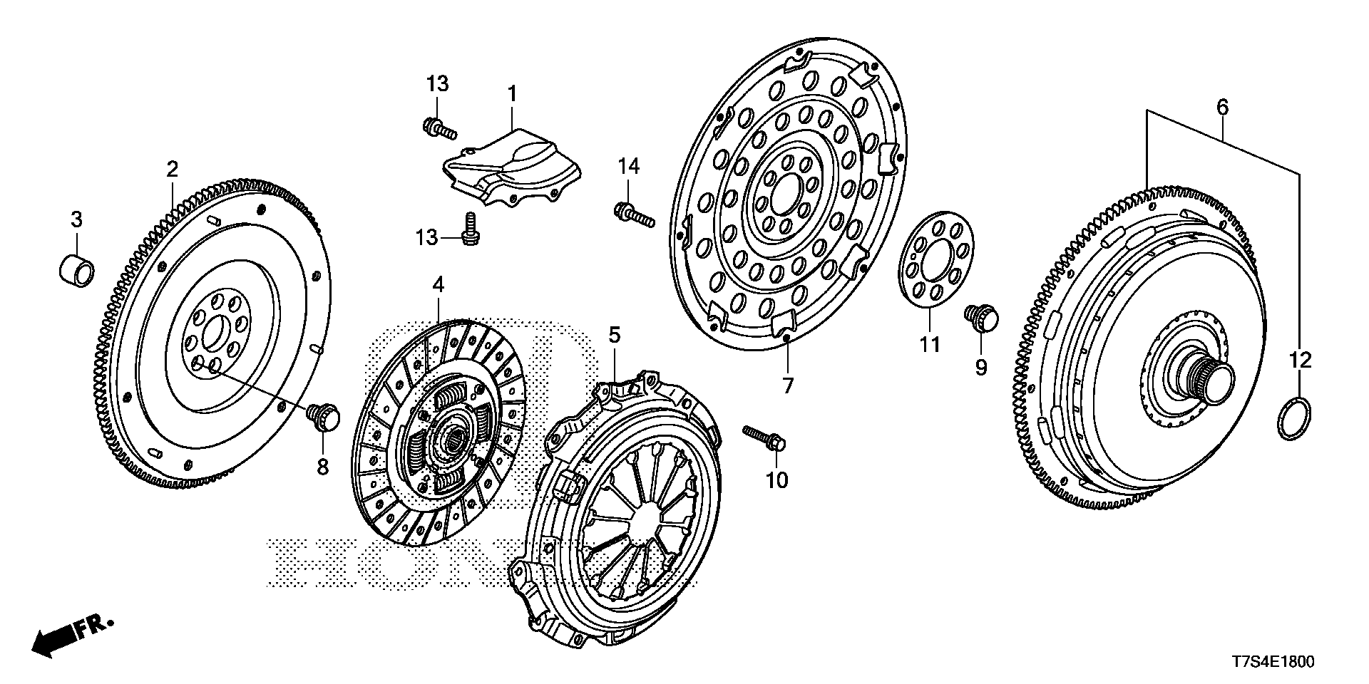 Diagram CLUTCH@TORQUE CONVERTER for your 2017 Honda HR-V   