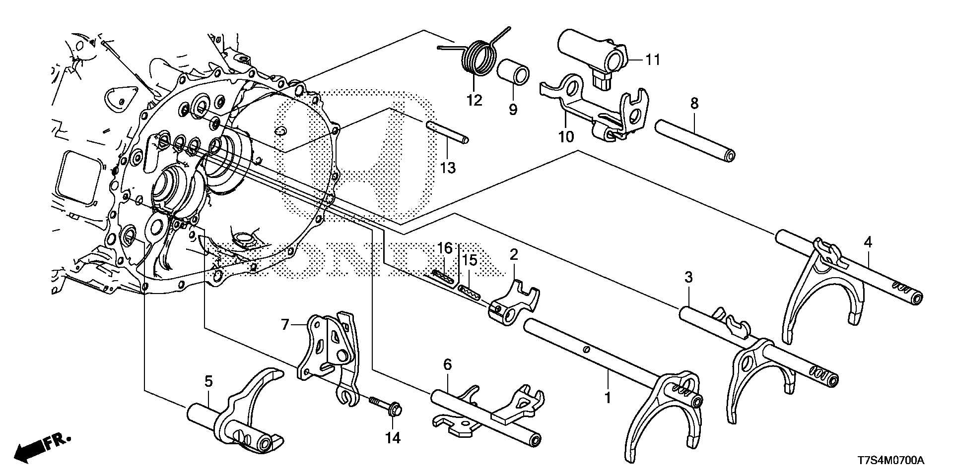 Diagram SHIFT FORK@SHIFT HOLDER for your 1989 Honda Accord Coupe   