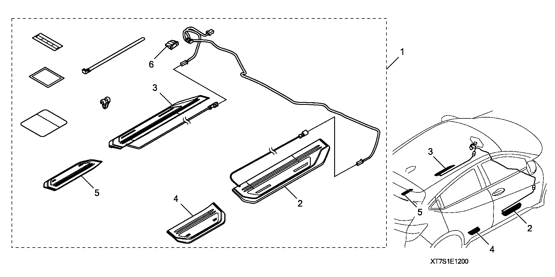 Full size assembly image of DOOR SILL TRIM - ILLUMINATED (1/1)