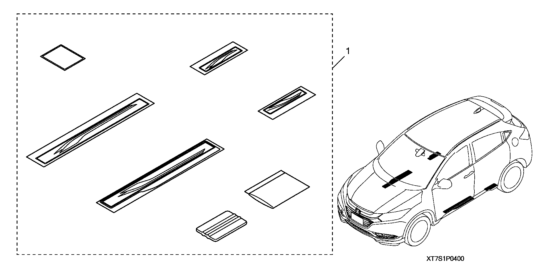 Full size assembly image of DOOR SILL PROTECTOR FILM (1/1)