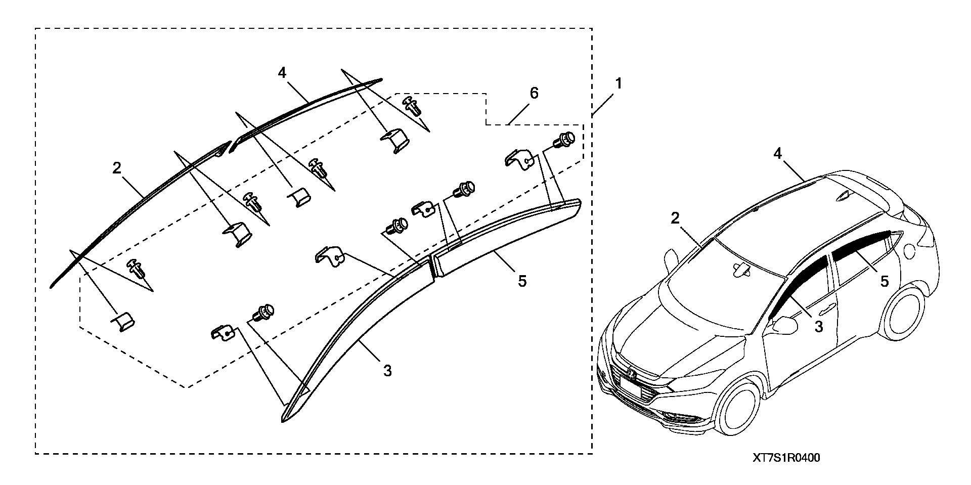 Full size assembly image of DOOR VISORS (1/1)