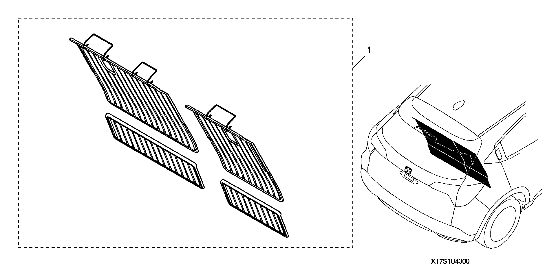 Full size assembly image of REAR SEAT BACK PROTECTOR (1/1)