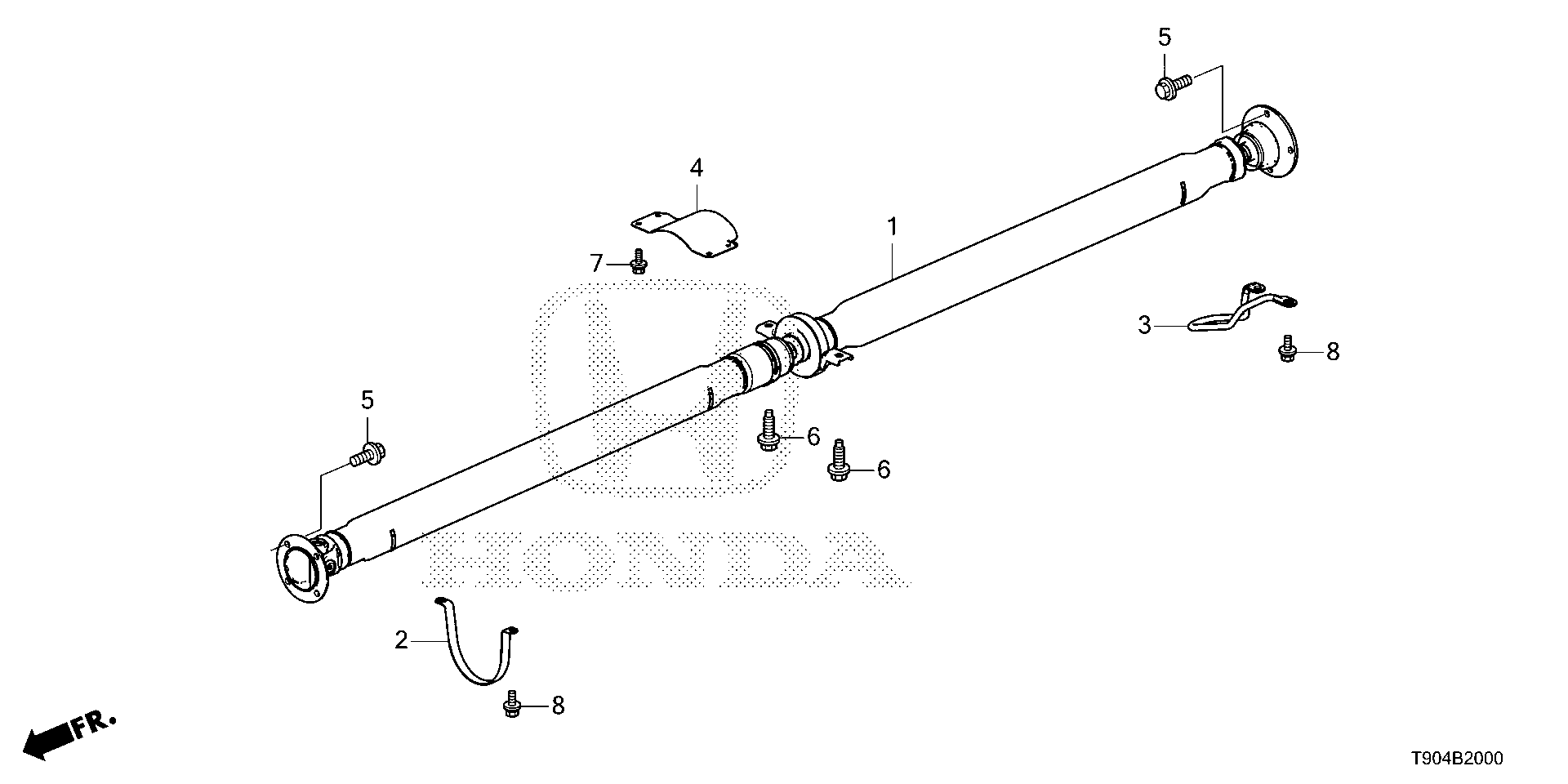 Diagram PROPELLER SHAFT for your Honda Pilot  