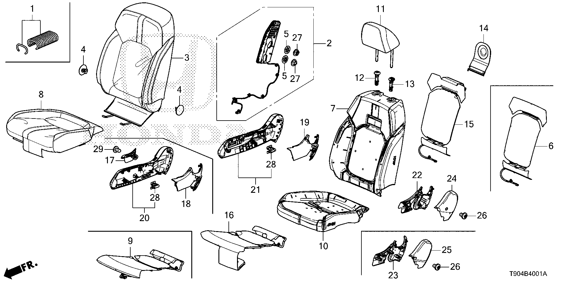 Full size assembly image of FRONT SEAT (R.) (1/1)