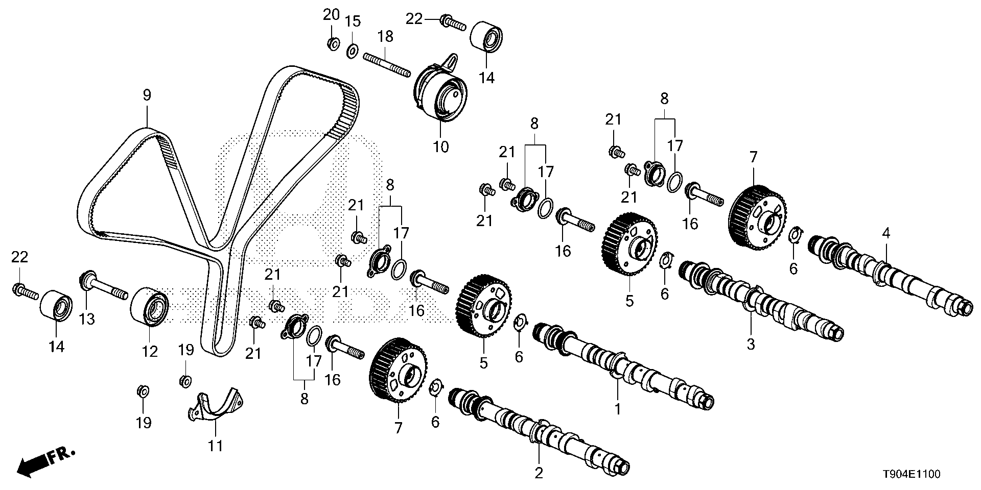 Full size assembly image of CAMSHAFT@TIMING BELT (1/1)