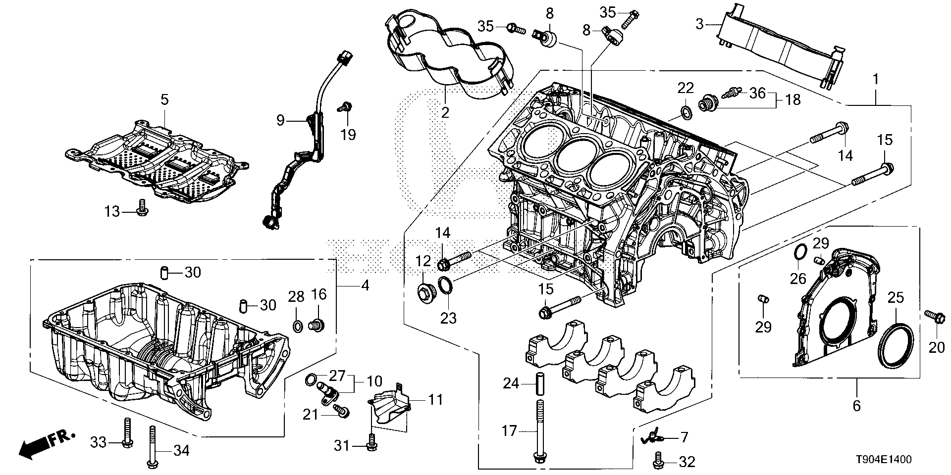 Full size assembly image of CYLINDER BLOCK@OIL PAN (1/1)