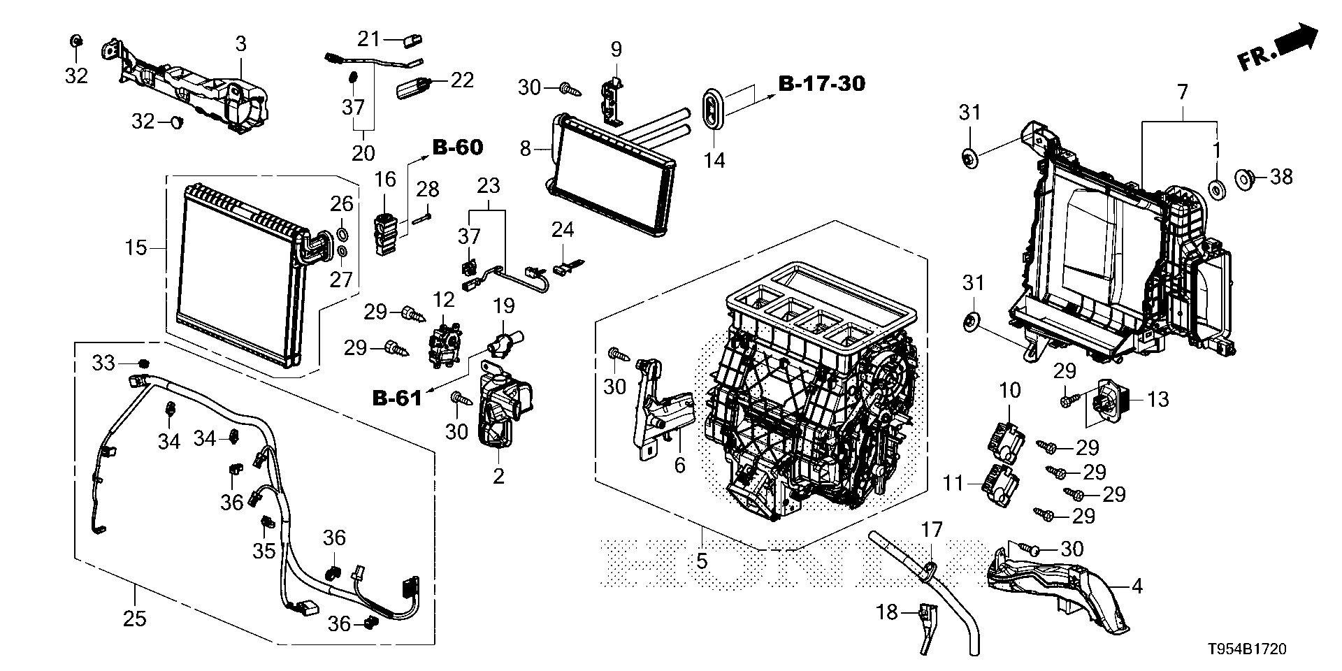 Diagram HEATER UNIT for your Honda CR-V  