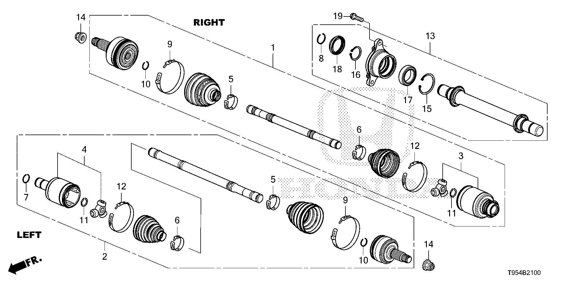 Full size assembly image of DRIVESHAFT@HALF SHAFT (1/1)