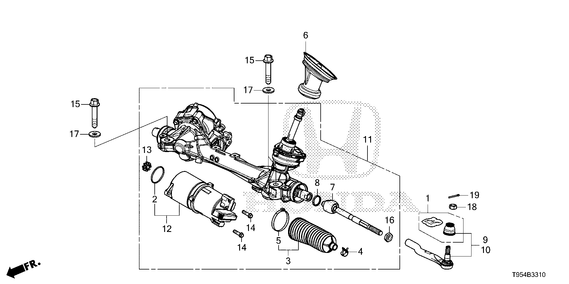 Diagram P.S. GEAR BOX (EPS) for your 1999 Honda CR-V   