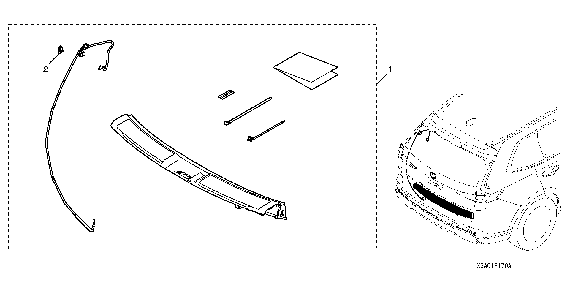 Full size assembly image of ILLUMINATED CARGO SILL TRIM (1/1)