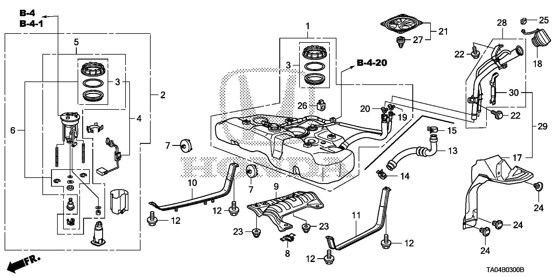 Diagram FUEL TANK (KA/KC/KL) for your 2023 Honda Pilot   