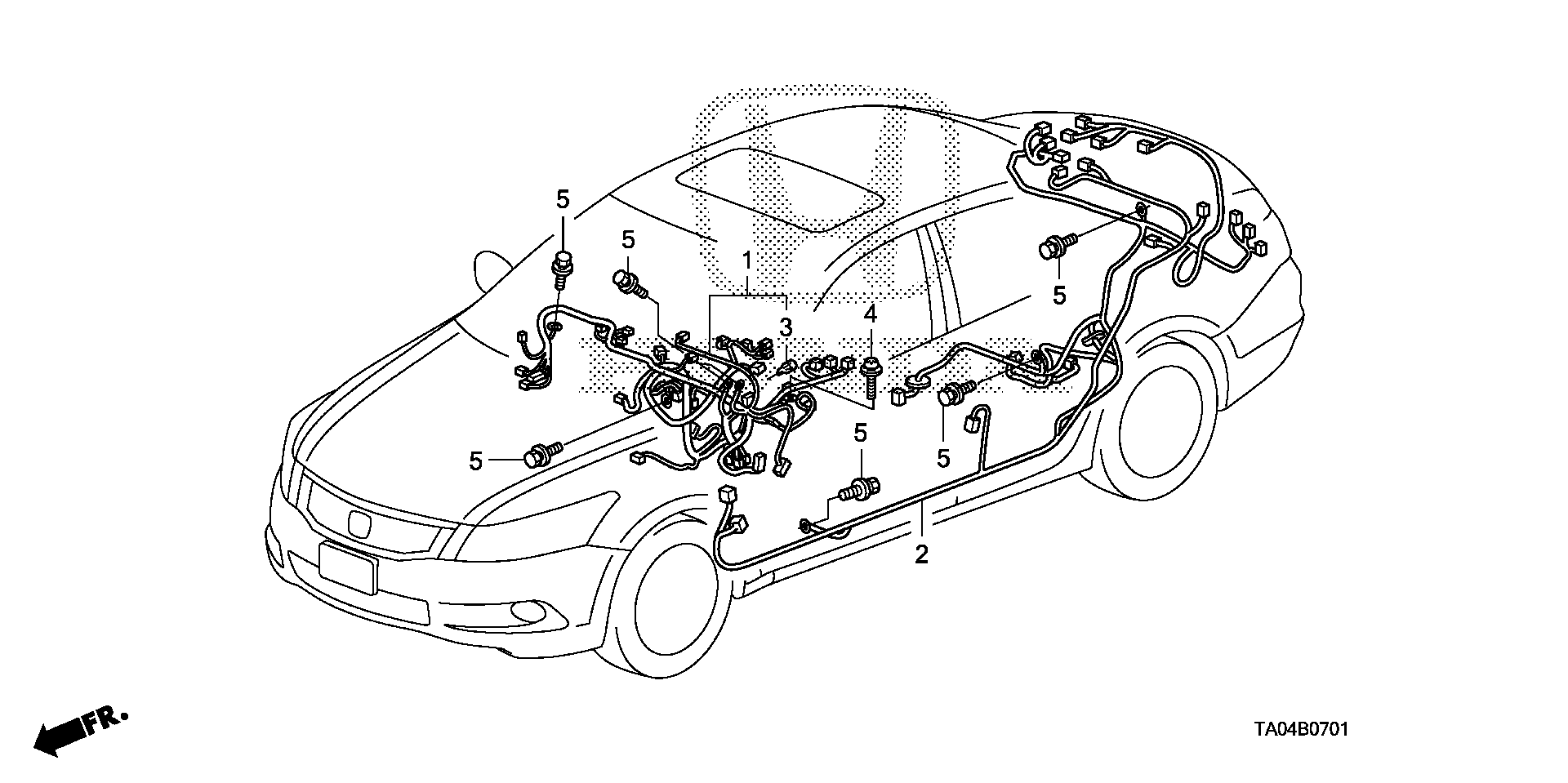 Diagram WIRE HARNESS (2) for your 1994 Honda Civic Hatchback   