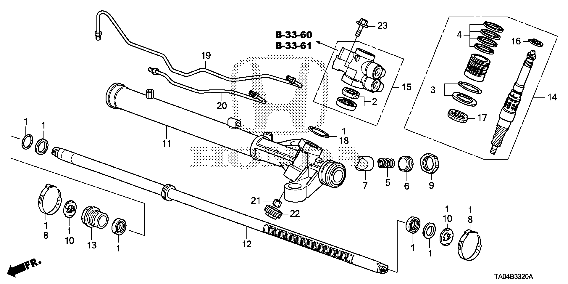 Diagram P.S. GEAR BOXCOMPONENTS for your Honda Accord  