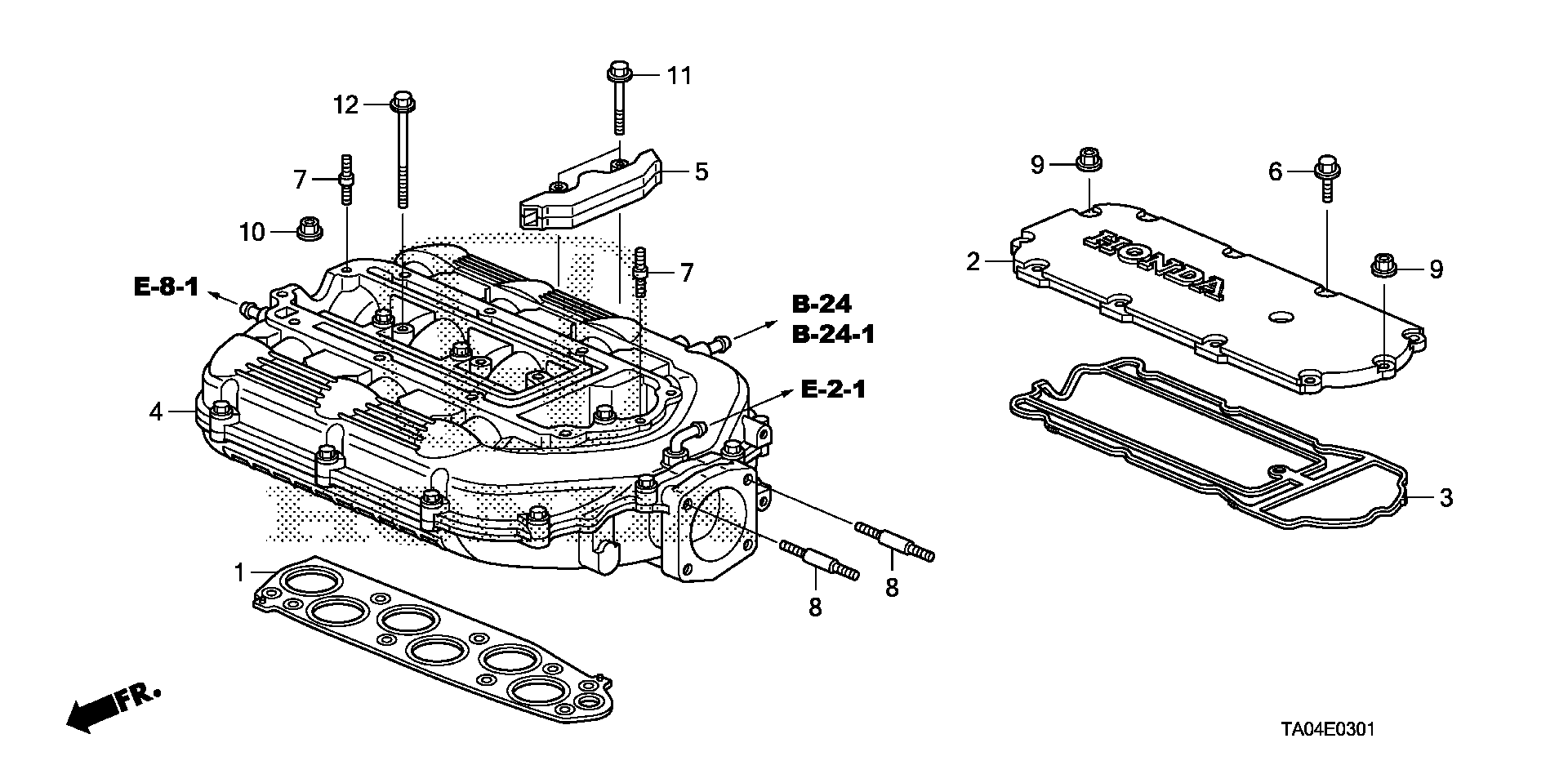 Diagram INTAKE MANIFOLD (V6) for your 2008 Honda Accord   