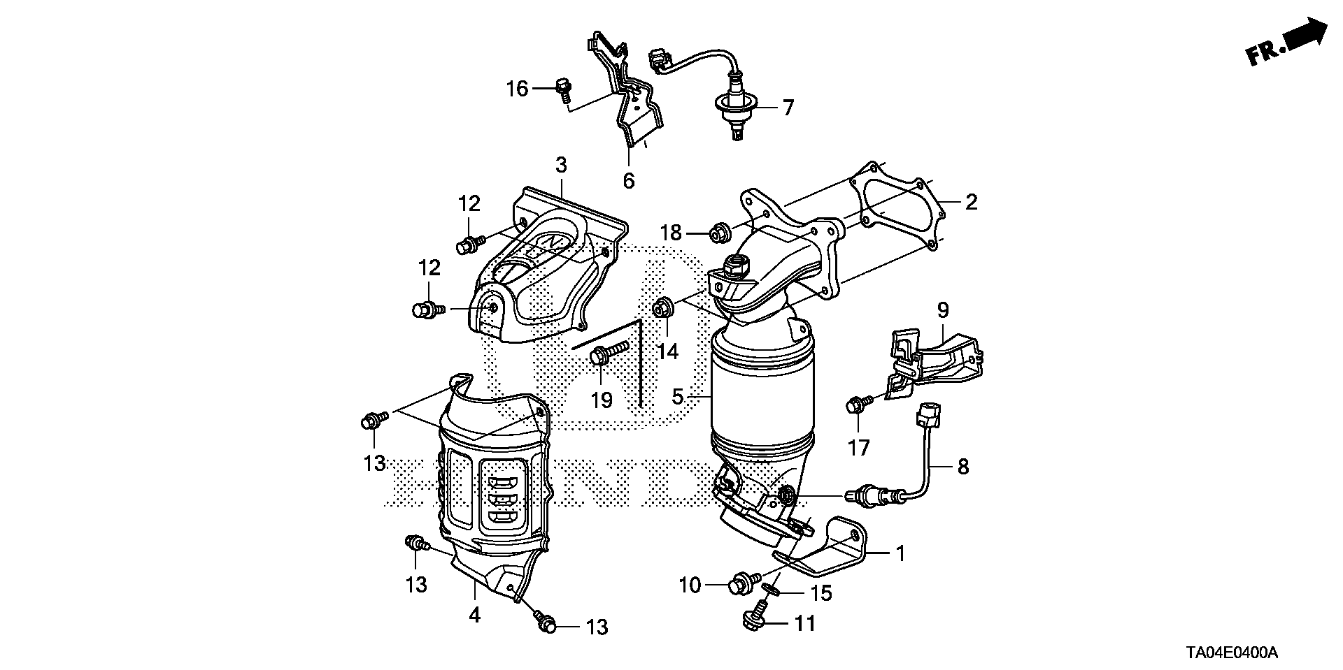 Diagram CONVERTER (L4) for your 2008 Honda Accord   